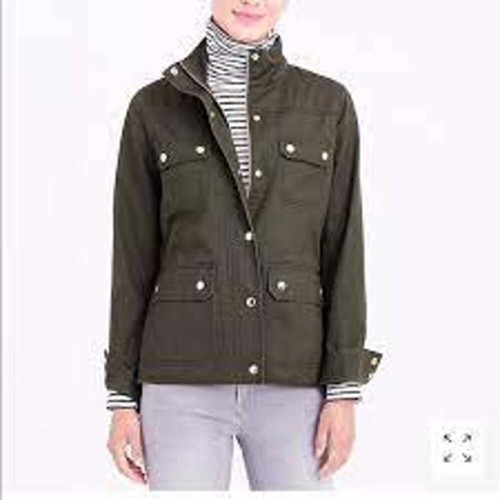 J. Crew Relaxed Boyfriend Field Jacket Size XS Olive Green EUC